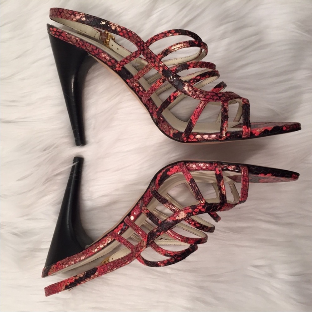 Via Spiga strappy python heeled sandals - Picture 2 of 5
